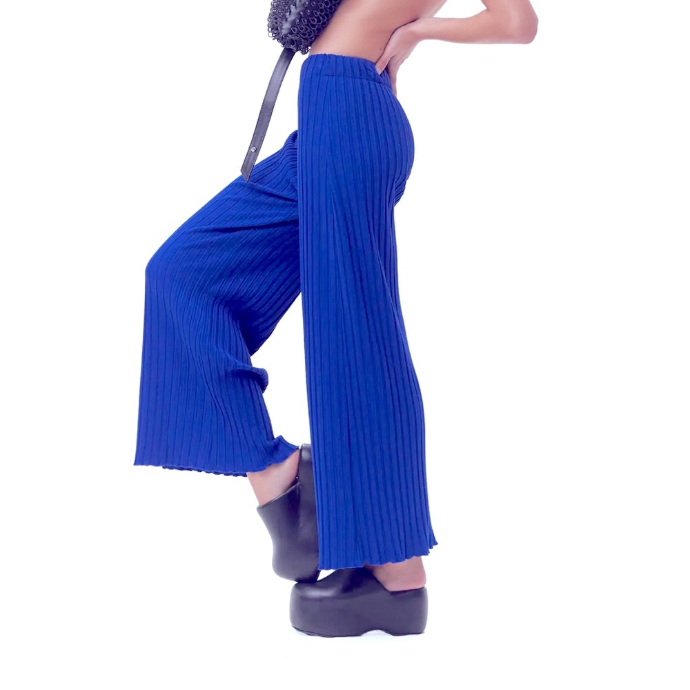 Women’s Simon Miller ribbed Adler wide leg pants BLUE large